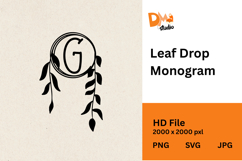 Leaf Drop Monogram Product Image 1