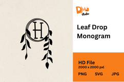 Leaf Drop Monogram Product Image 1