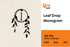 Leaf Drop Monogram Product Image 1