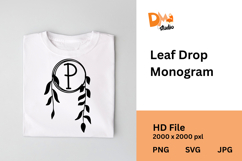Leaf Drop Monogram Product Image 1