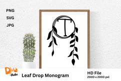 Leaf Drop Monogram Product Image 1
