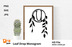 Leaf Drop Monogram Product Image 1