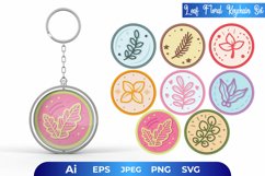 Different Kinds of Cute Leaves with Dots Round Shaped Bundle Product Image 1