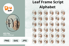 Leaf Frame Script Alphabet Monogram Product Image 1