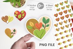 Leaf Heart Sticker Product Image 1