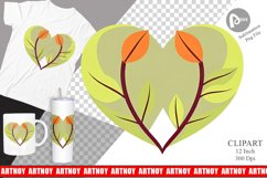 Leaf Heart Clipart Product Image 1