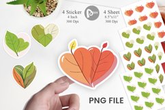 Leaf Heart Sticker Product Image 1