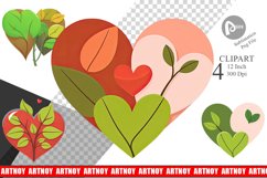 Leaf Heart Clipart Product Image 1