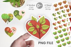Leaf Heart Sticker Product Image 1
