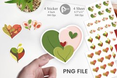 Leaf Heart Sticker Product Image 1