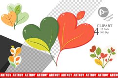 Leaf Heart Clipart Product Image 1