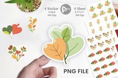Leaf Heart Sticker Product Image 1