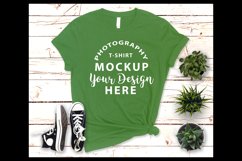 Bella Canvas 3001 t-shirt mock-up LEAF Product Image 1