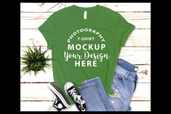 Bella Canvas 3001 t-shirt mock-up LEAF Product Image 1