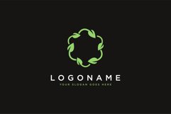 Abstract Leaves bouquet nature logo Product Image 1