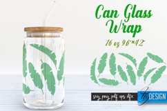 Summer 16 oz Glass Can Wrap SVG| Tropical SVG Glass Can Wrap Product Image 5