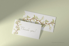Green Leafy Branch Seamless Border PNG Product Image 1