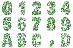 Leafy Garden Font Spring Floral Vine Lettering ABC PNG JPG Product Image 2