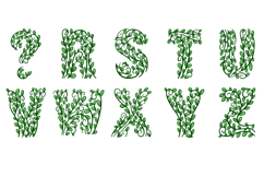 Leafy Garden Font Spring Floral Vine Lettering ABC PNG JPG Product Image 4