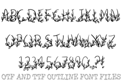 Leafy Vine Doodle Font Floral Typography Lettering ABC OTF Product Image 2