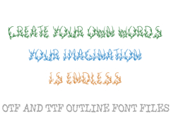 Leafy Vine Doodle Font Floral Typography Lettering ABC OTF Product Image 3