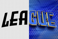 League 3D editable text effect Product Image 2