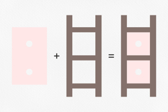 Leaning ladder insert frame stand Standing box frame svg cut Product Image 2