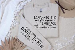Leap Into The Unknown Sleeve SVG, Motivational SVG Design Product Image 2
