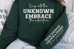Leap into the unknown embrace the adventure Sleeve SVG Product Image 3