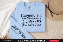 Leap Into The Unknown Sleeve SVG, Motivational SVG Design Product Image 1