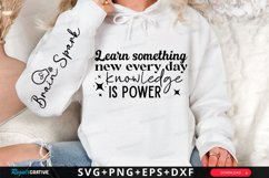 Learn Something New Sleeve SVG, Inspirational SVG Design Product Image 1