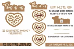 Hanging Family Name Hearts for Home Decoration - Laser Cut Product Image 3