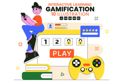 10 Interactive Learning Gamification Illustration Product Image 1