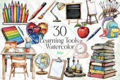 Learning Tools Watercolor Clipart Product Image 1