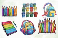 Learning Tools Watercolor Clipart Product Image 6