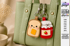 Leather Bag Charm Laser Cut | Toast and Jam Keychains | CNC Product Image 1
