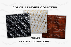 Alligator leather coaster sublimation png. Exotic leather Product Image 1