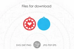 Valentine Earrings Template as SVG cut file