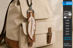 Leather Keychain Laser Cut | Bag Tag | Bag Charm | Stylus Product Image 1