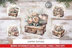 Wind Spinner Leather Suitcase Product Image 1