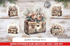 Wind Spinner Leather Suitcase Product Image 1