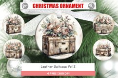 Ornament Leather Suitcase Product Image 1
