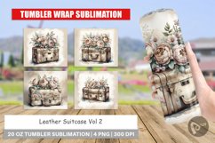 Tumbler Wrap Leather Suitcase Product Image 1