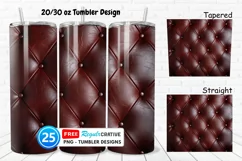 Leather Texture 20/30oz Tumbler, BONUS 25 Tumbler Product Image 1