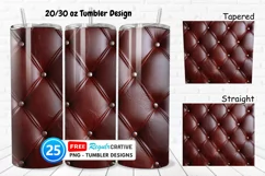 Leather Texture 20/30oz Tumbler, BONUS 25 Tumbler Product Image 1