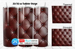 Leather Texture 20/30oz Tumbler, BONUS 25 Tumbler Product Image 1