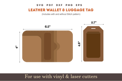leather wallet and leather laggage tag SVG PDF Pattern Product Image 4
