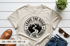 Leave The Road Take The Trails SVG File | Camping Round Sign Product Image 3