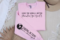 Leave the World a Better Place Than You Found It Sleeve SVG Product Image 2