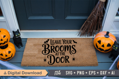 Leave Your Brooms At The Door SVG | Halloween Doormat SVG Product Image 4